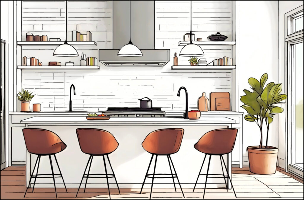 Printable kitchen coloring pages. Have fun exploring colors and styles