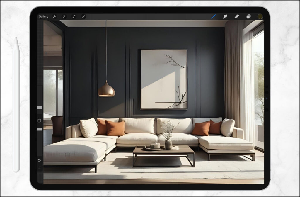 Using procreate to edit AI images